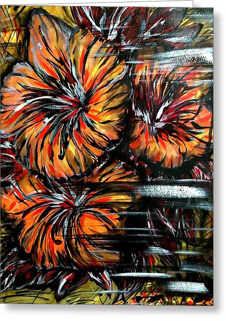 Abstract Lillies - Greeting Card