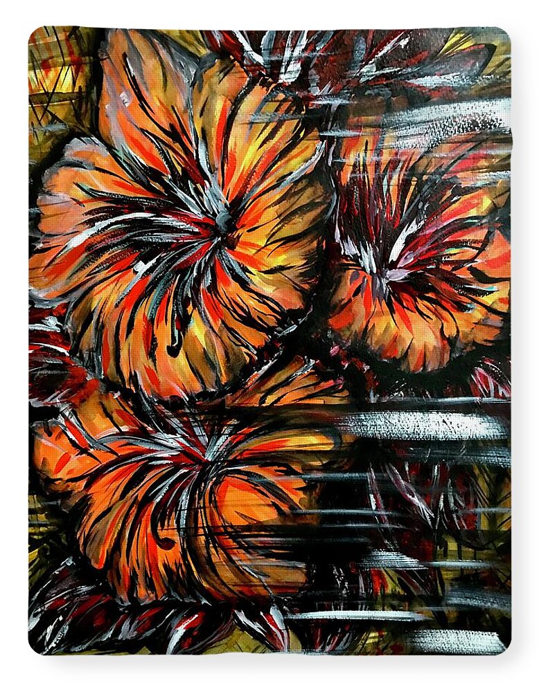 Abstract Lillies - Blanket