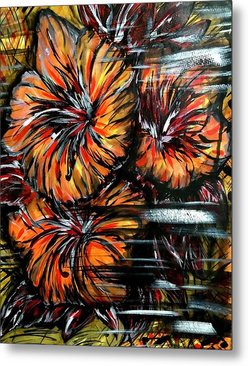 Abstract Lillies - Metal Print