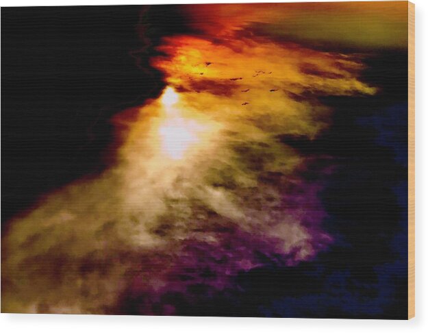 Abstract Sky - Wood Print