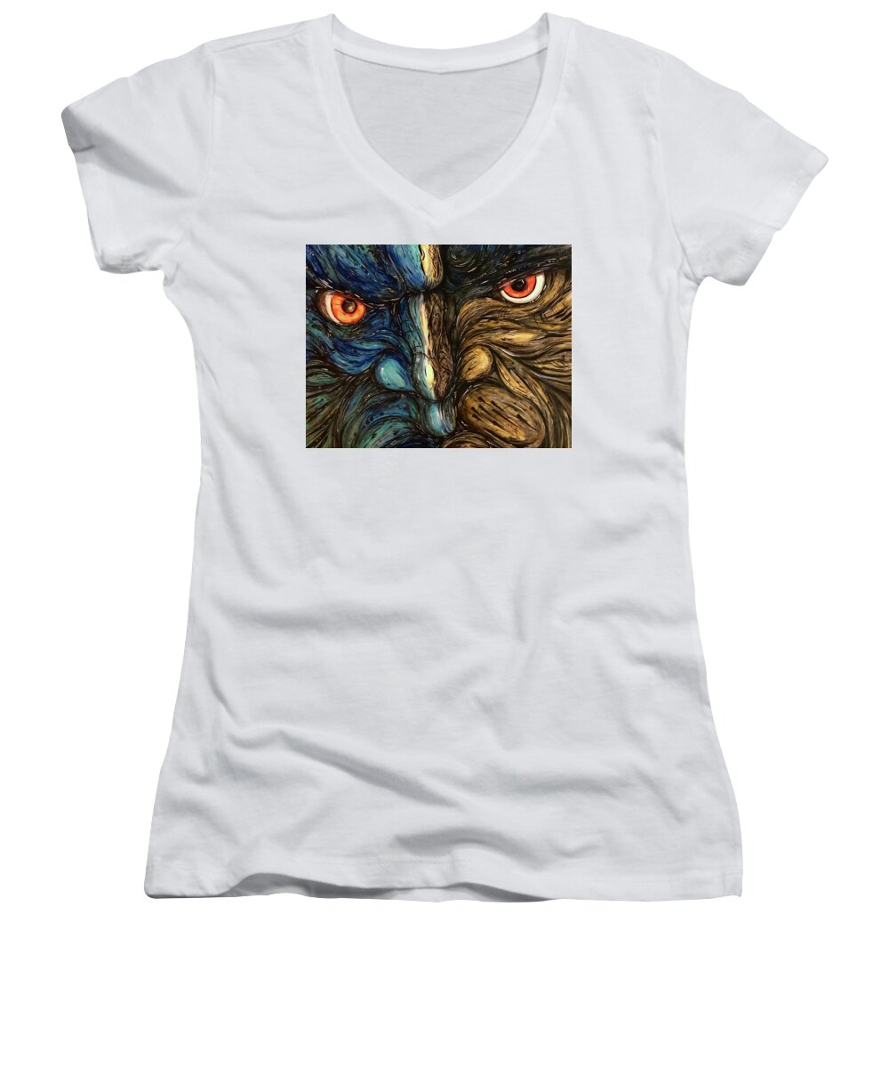 Angry Eyes - Women's V-Neck