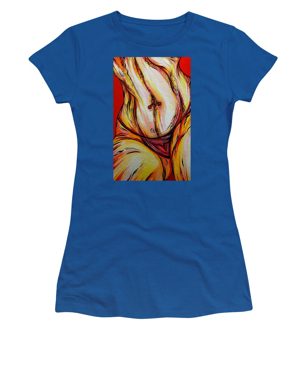 Belly Pierce - Women's T-Shirt
