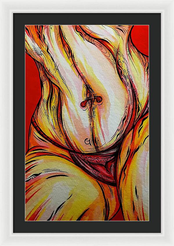 Belly Pierce - Framed Print