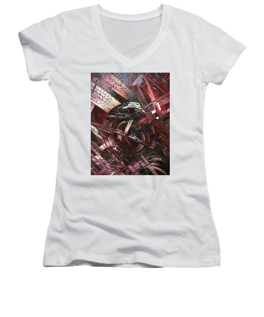 Bergandy Scrape - Women's V-Neck