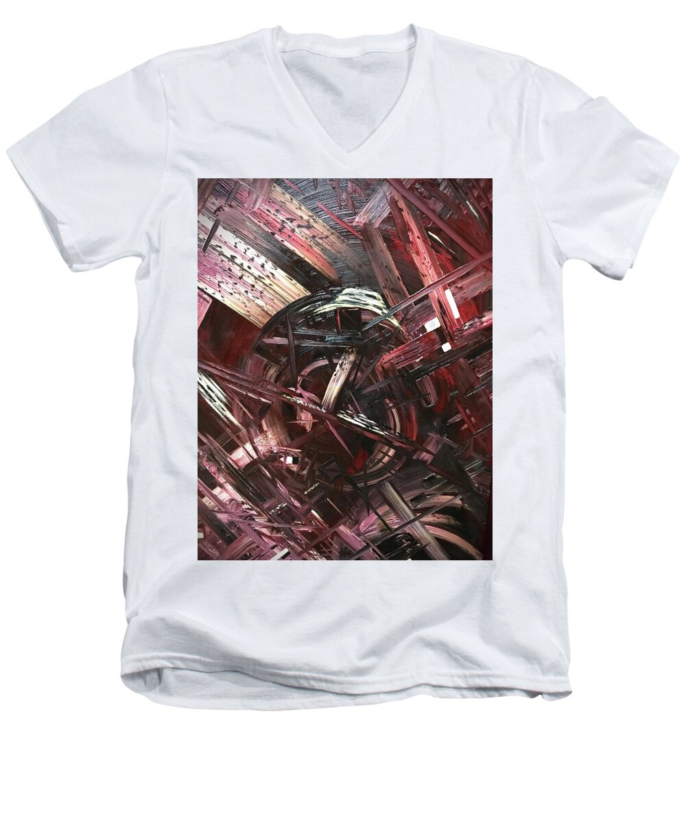 Bergandy Scrape - Men's V-Neck T-Shirt