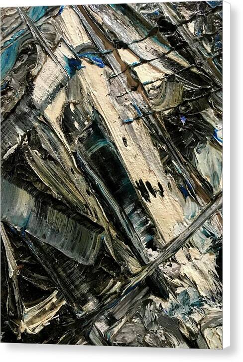 Blue Scrape - Canvas Print