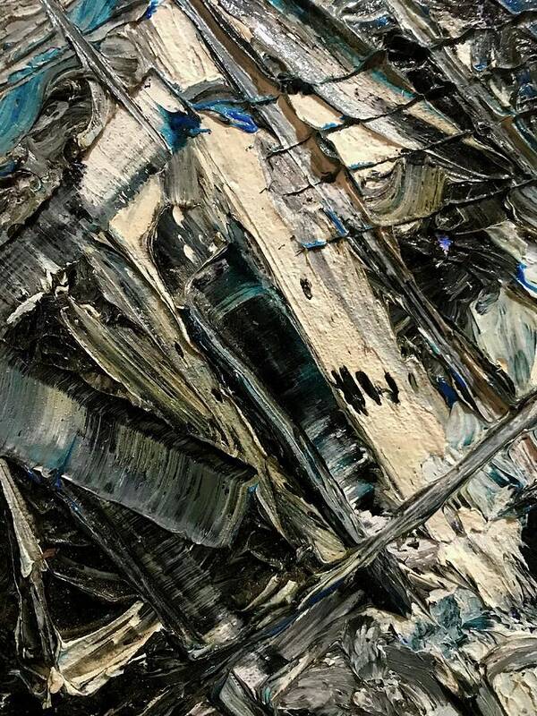 Blue Scrape - Art Print