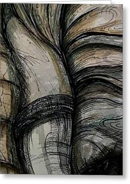 Elephant Half - Greeting Card