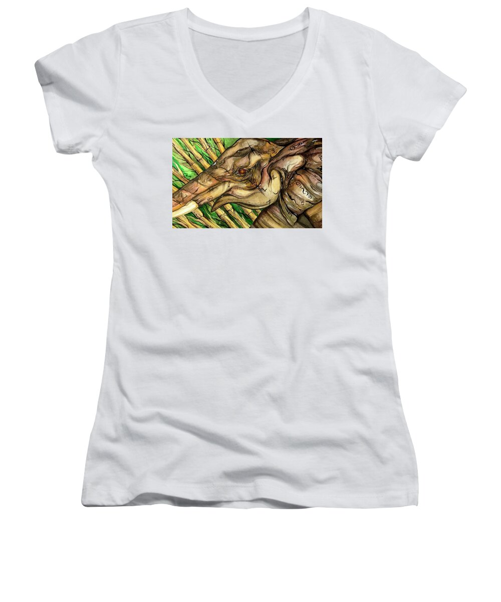 Elephant Run - Women's V-Neck