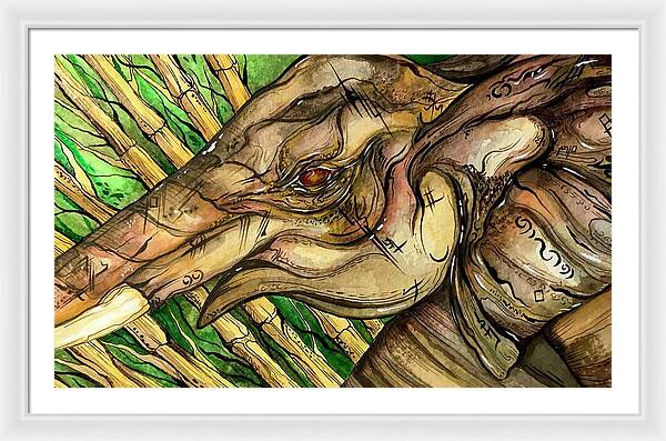 Elephant Run - Framed Print