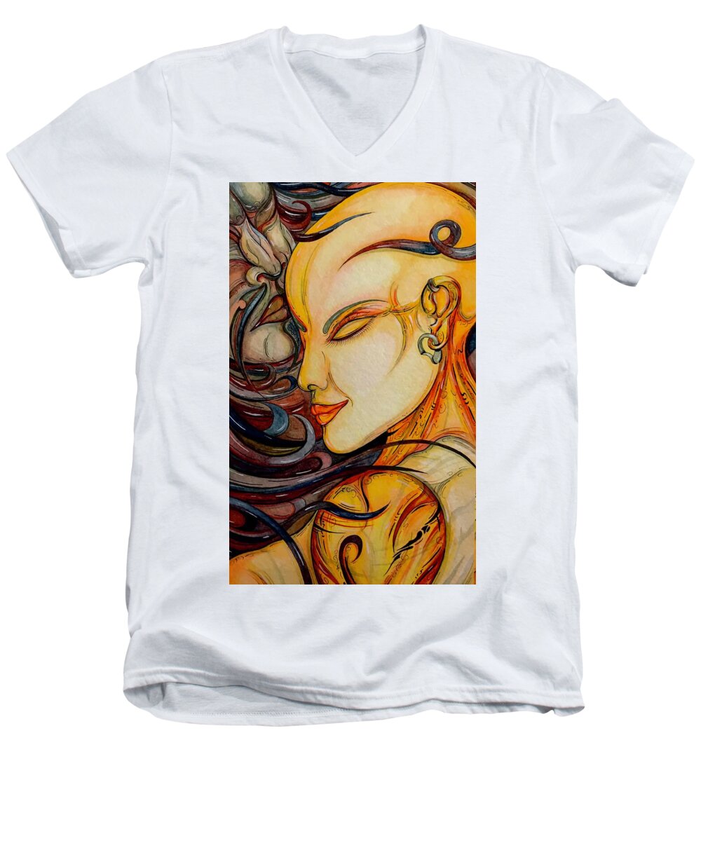 Forehead Kiss - Men's V-Neck T-Shirt