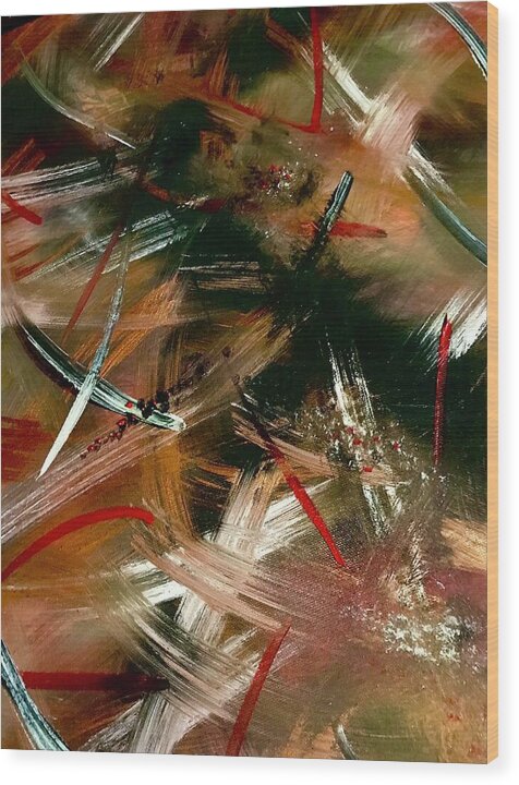 Gold Feather 1 - Wood Print