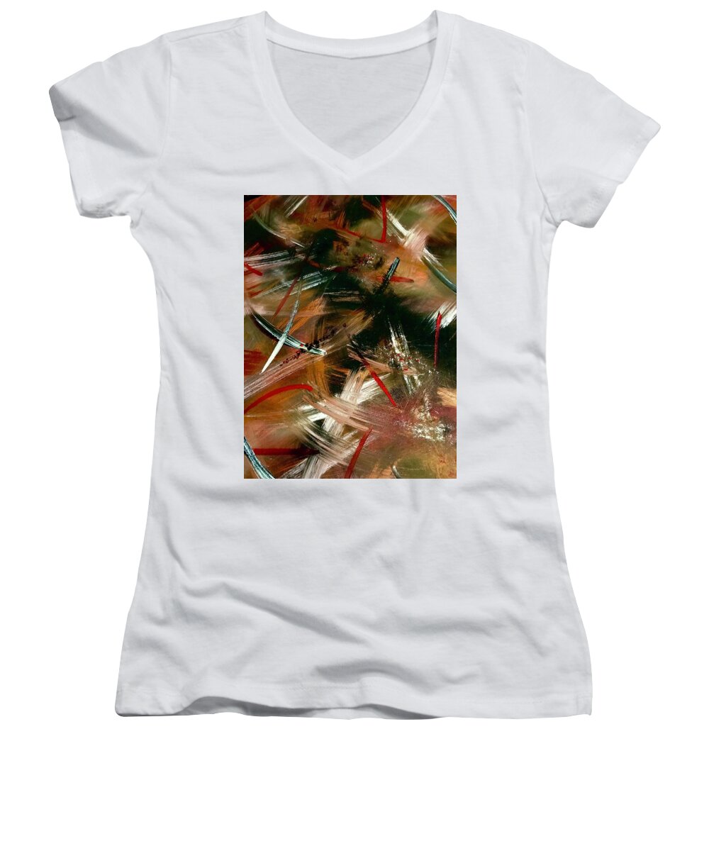 Gold Feather 1 - Women's V-Neck