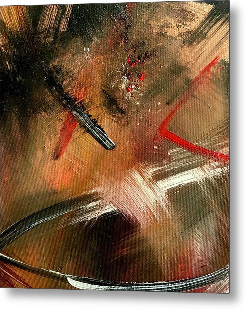 Gold Feather 2 - Metal Print