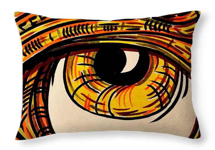 Golden Eye - Throw Pillow
