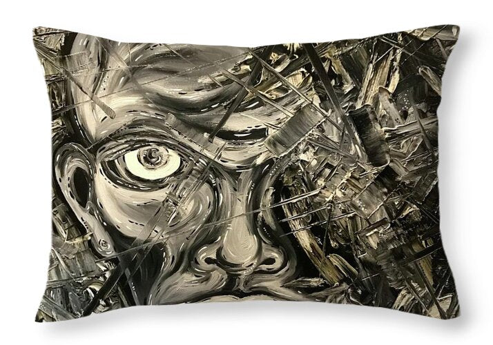 Gray Man - Throw Pillow