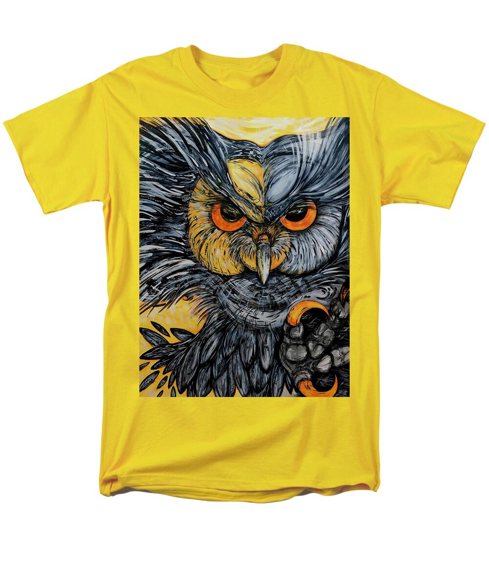 Un Great Horned Owl - Men's T-Shirt (Regular Fit)