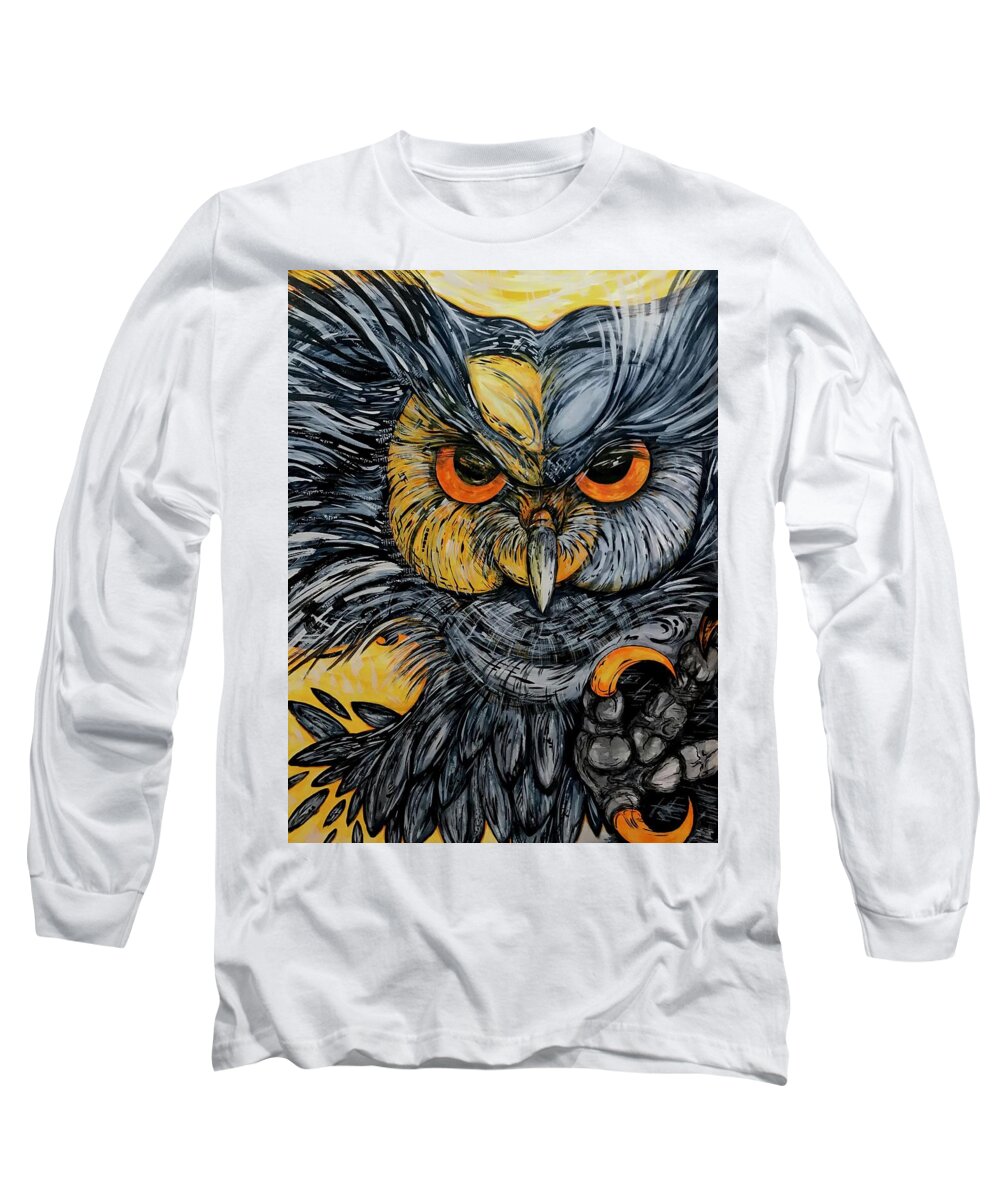 Un Great Horned Owl - Long Sleeve T-Shirt