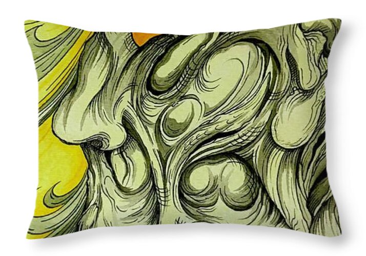 Yellow Eye - Throw Pillow