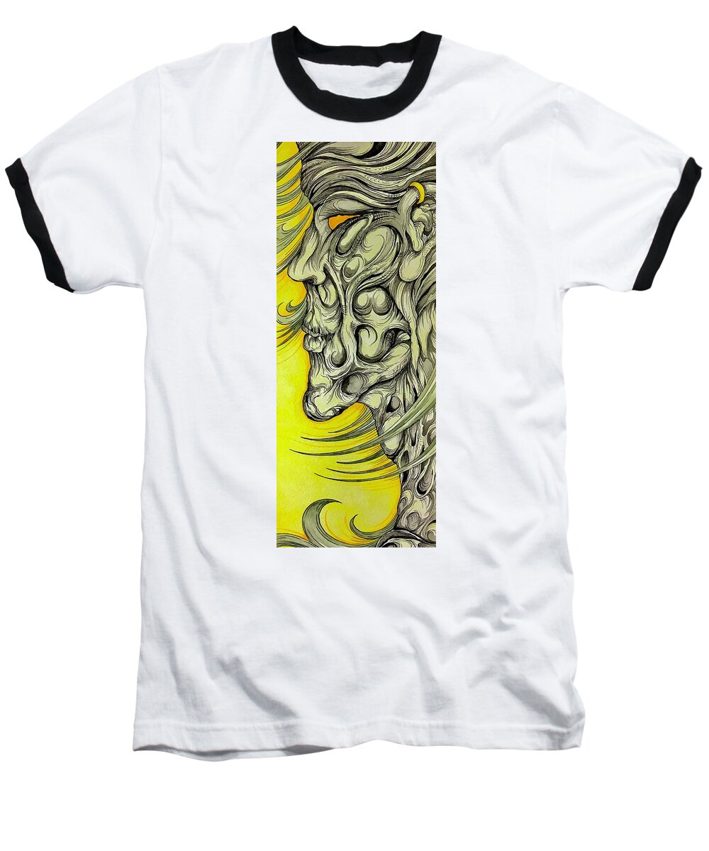 Yellow Eye Neck - Baseball T-Shirt
