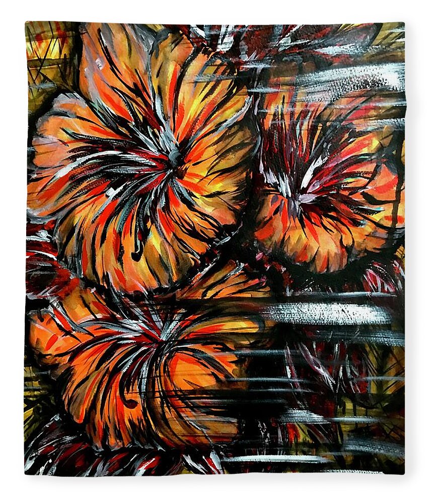 Abstract Lillies - Blanket