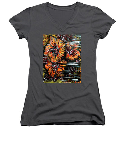 Abstract Lillies - Women's V-Neck