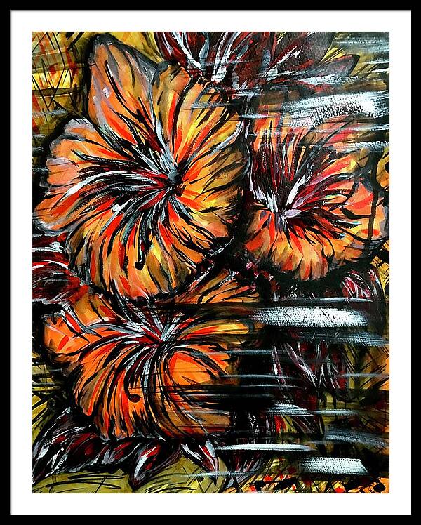Abstract Lillies - Framed Print