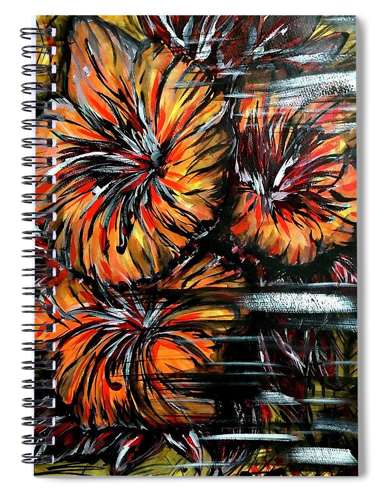 Abstract Lillies - Spiral Notebook