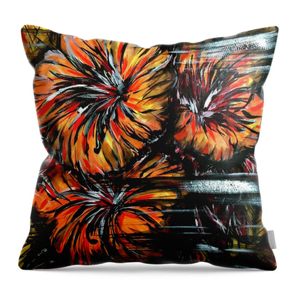 Abstract Lillies - Throw Pillow