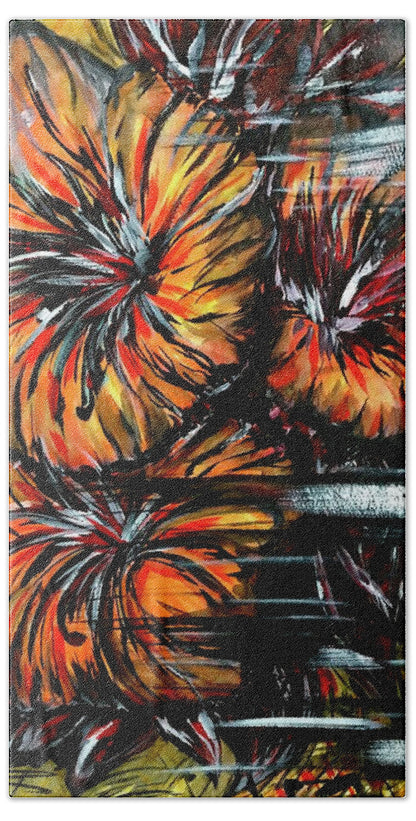 Abstract Lillies - Beach Towel