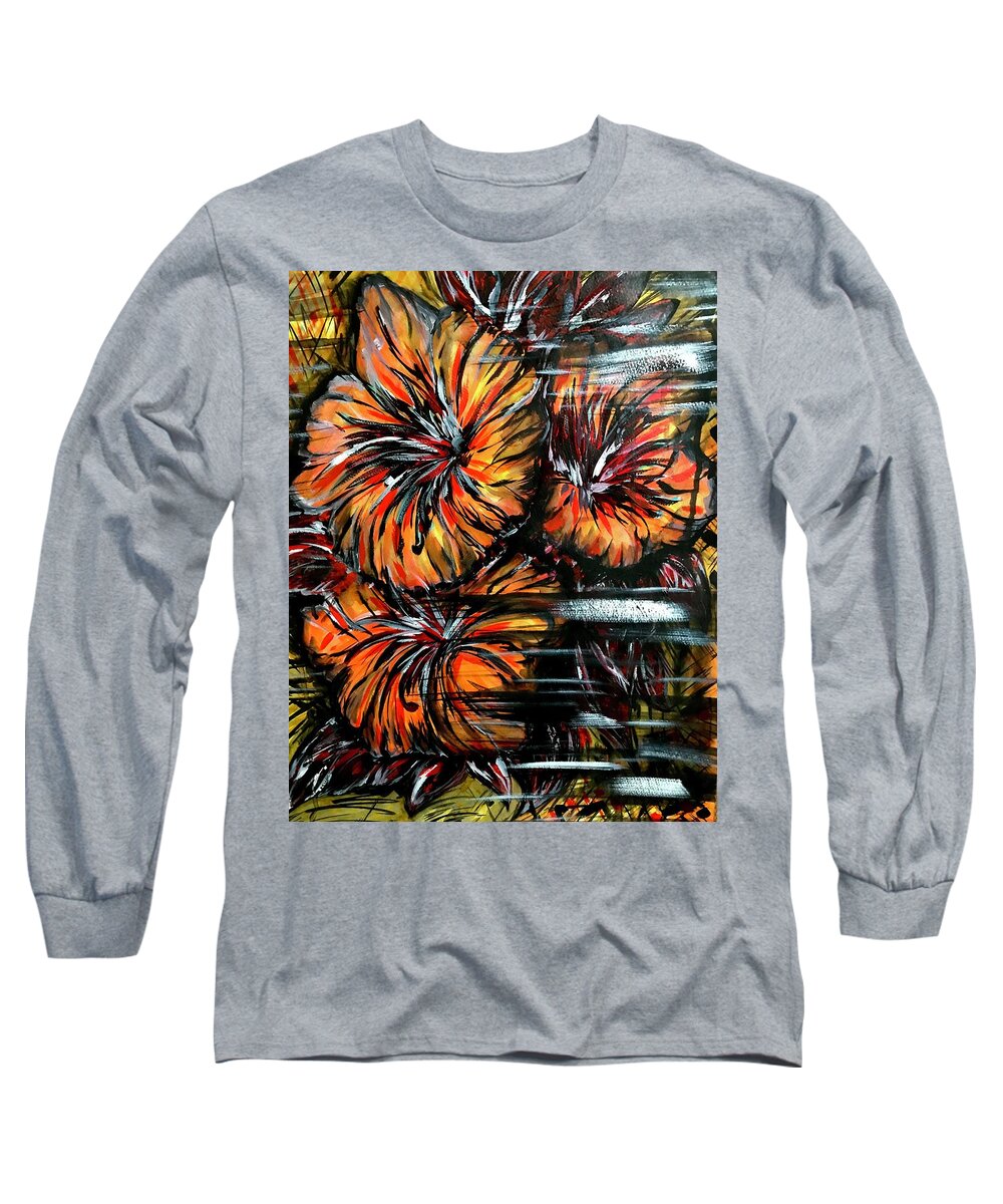 Abstract Lillies - Long Sleeve T-Shirt