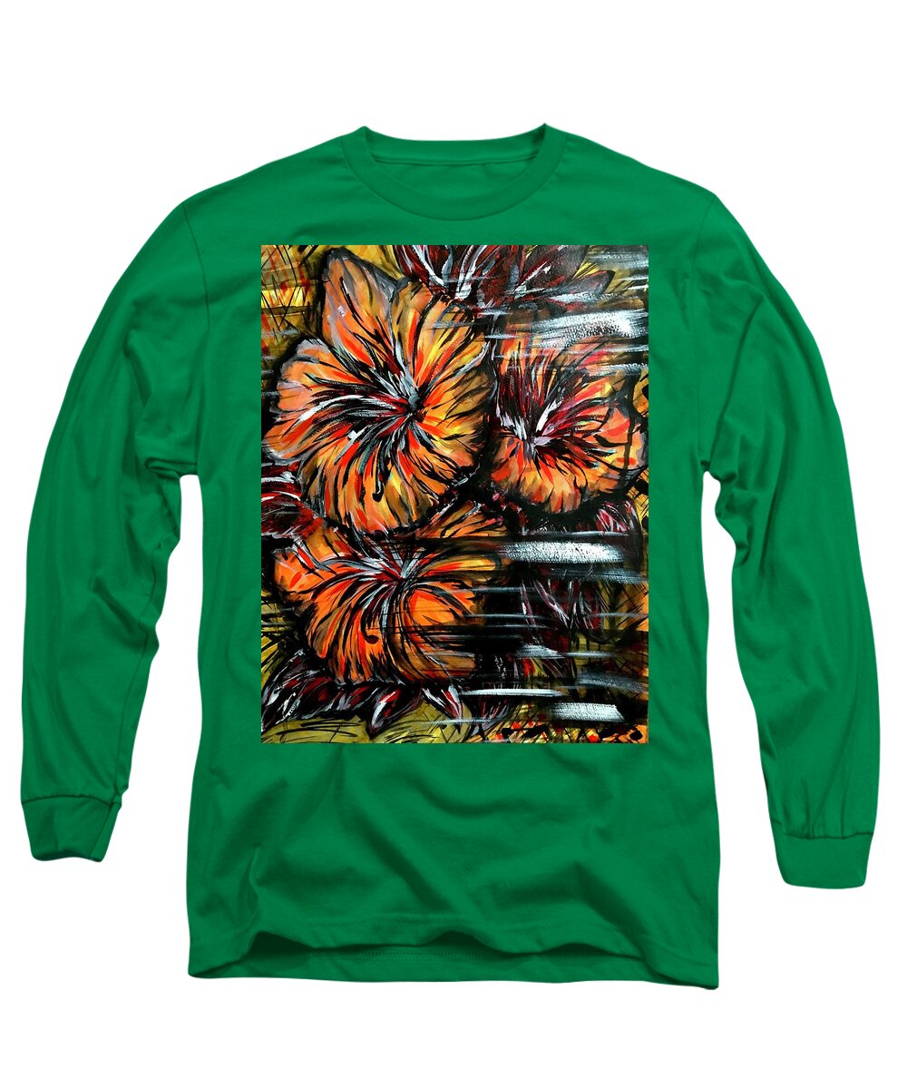 Abstract Lillies - Long Sleeve T-Shirt