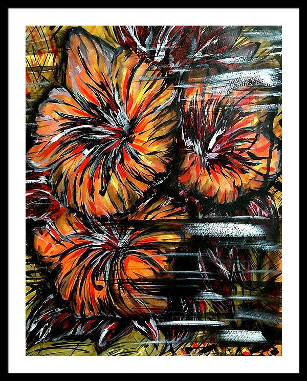 Abstract Lillies - Framed Print