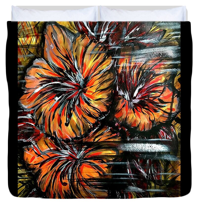 Abstract Lillies - Duvet Cover