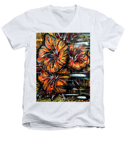 Abstract Lillies - Men's V-Neck T-Shirt
