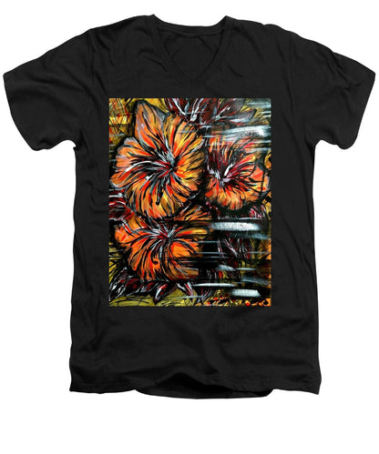 Abstract Lillies - Men's V-Neck T-Shirt