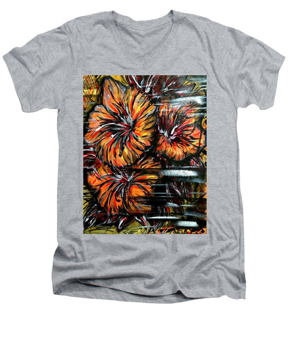 Abstract Lillies - Men's V-Neck T-Shirt