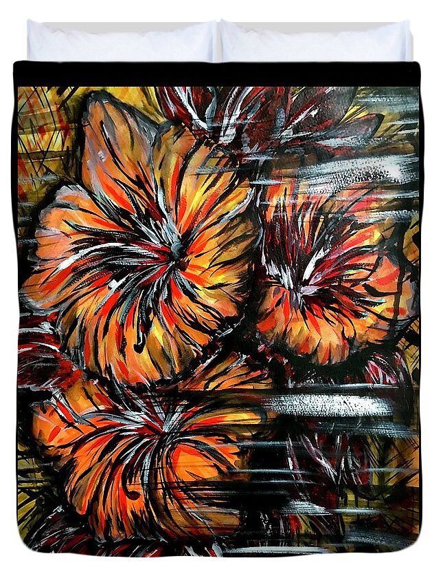 Abstract Lillies - Duvet Cover