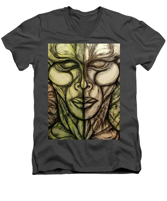 Alien Double - Men's V-Neck T-Shirt