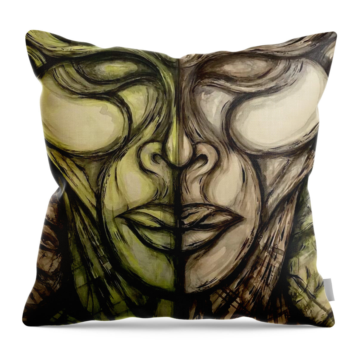 Alien Double - Throw Pillow