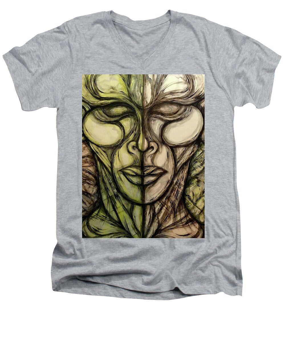 Alien Double - Men's V-Neck T-Shirt