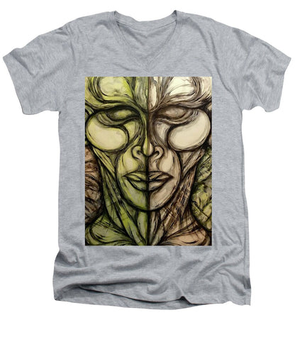 Alien Double - Men's V-Neck T-Shirt