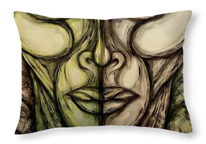 Alien Double - Throw Pillow