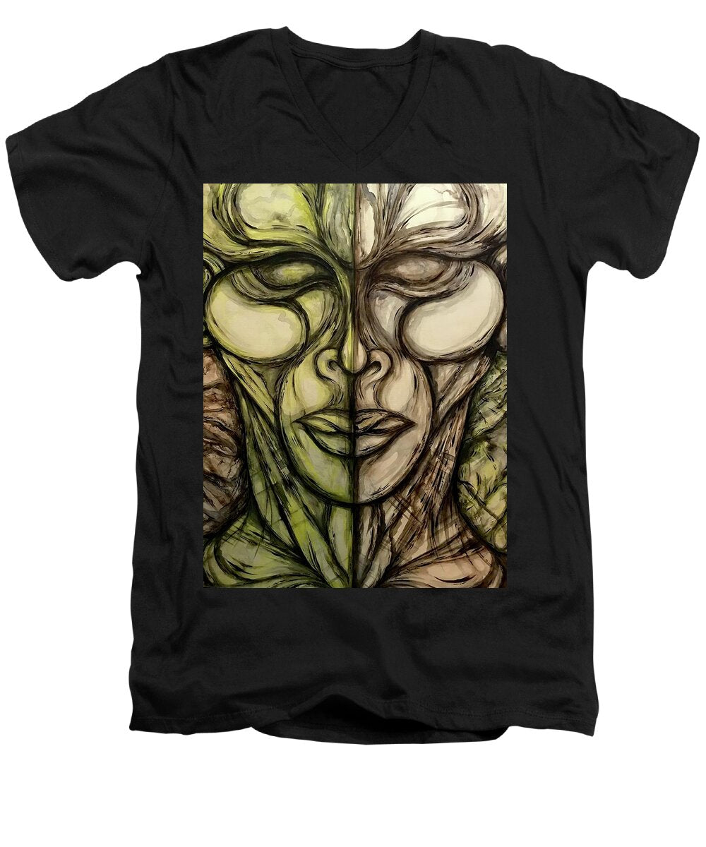 Alien Double - Men's V-Neck T-Shirt