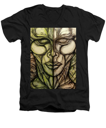 Alien Double - Men's V-Neck T-Shirt