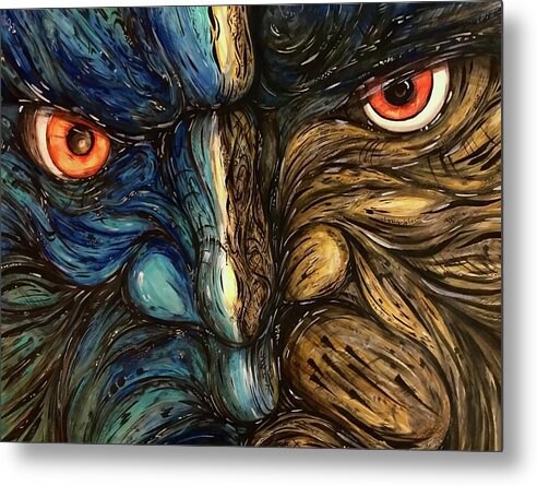 Angry Eyes - Metal Print