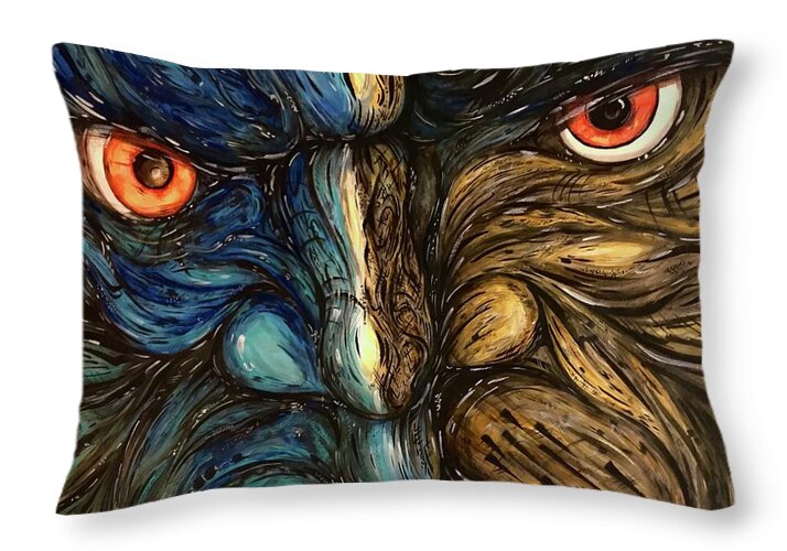 Angry Eyes - Throw Pillow