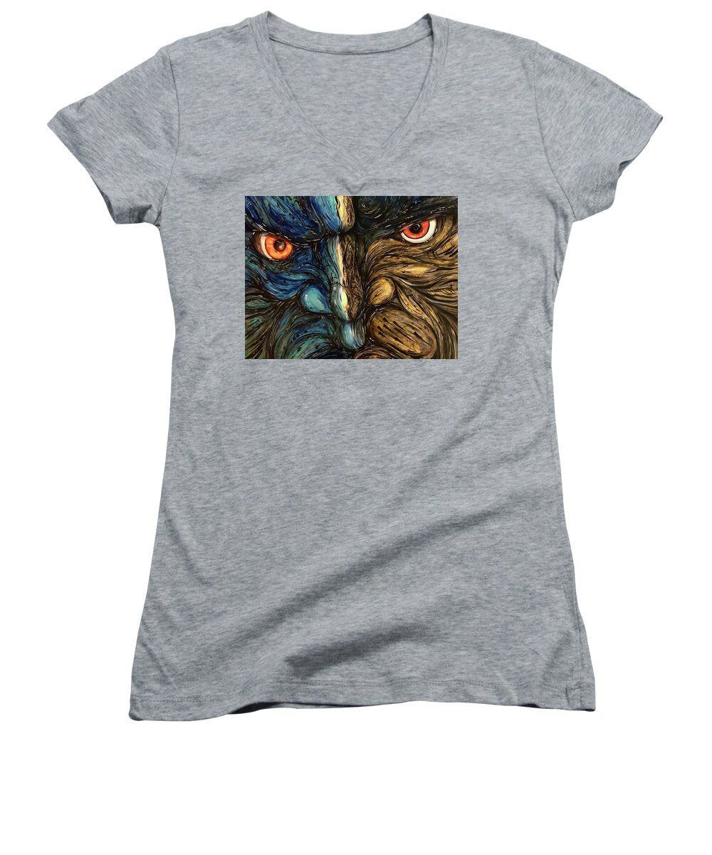 Angry Eyes - Women's V-Neck