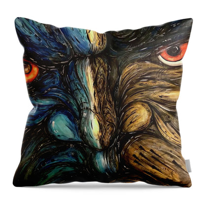 Angry Eyes - Throw Pillow