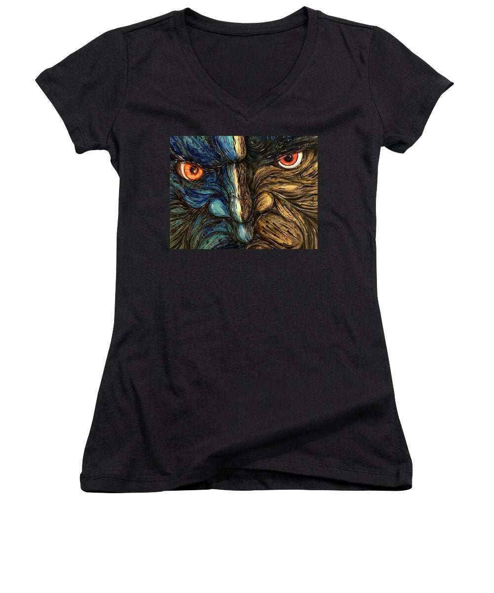 Angry Eyes - Women's V-Neck